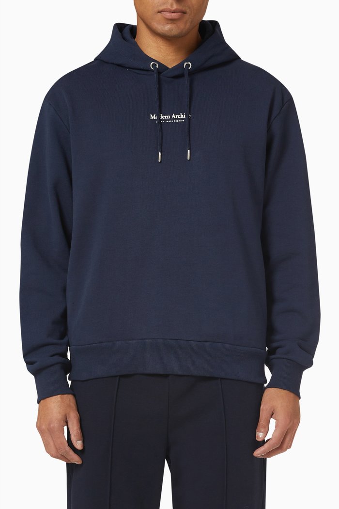 

Hooded Sweatshirt in Fleece, Blue