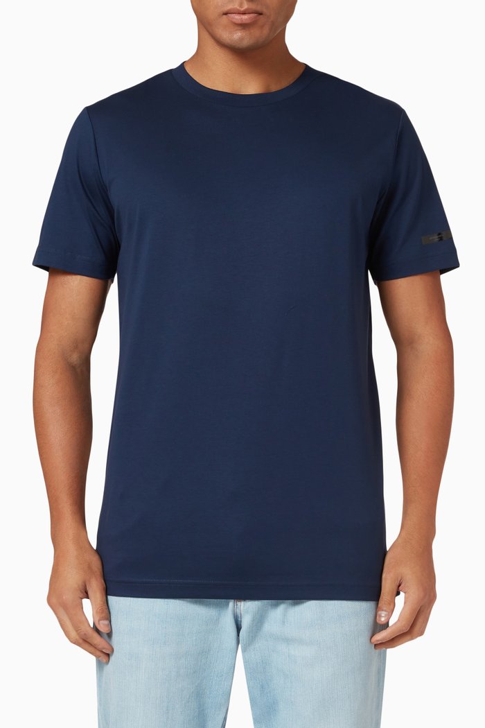

T-shirt in Cotton Jersey, Blue