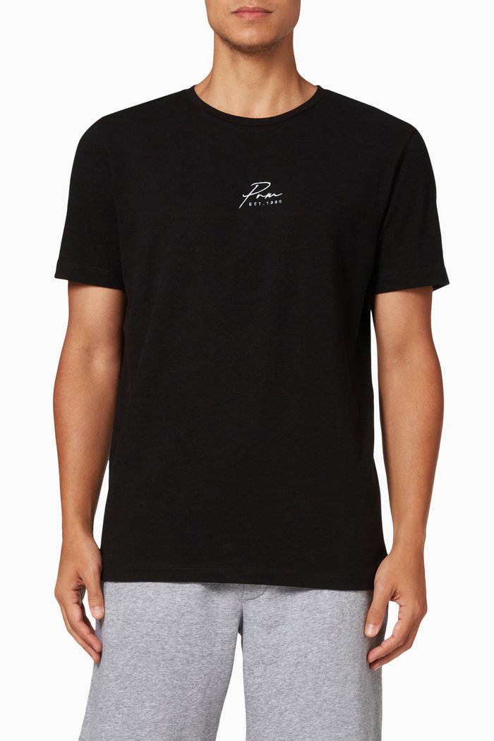 

Crew Neck T-shirt in Cotton Jersey, Black