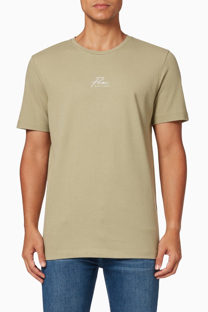 

Crew Neck T-shirt in Cotton Jersey, Green