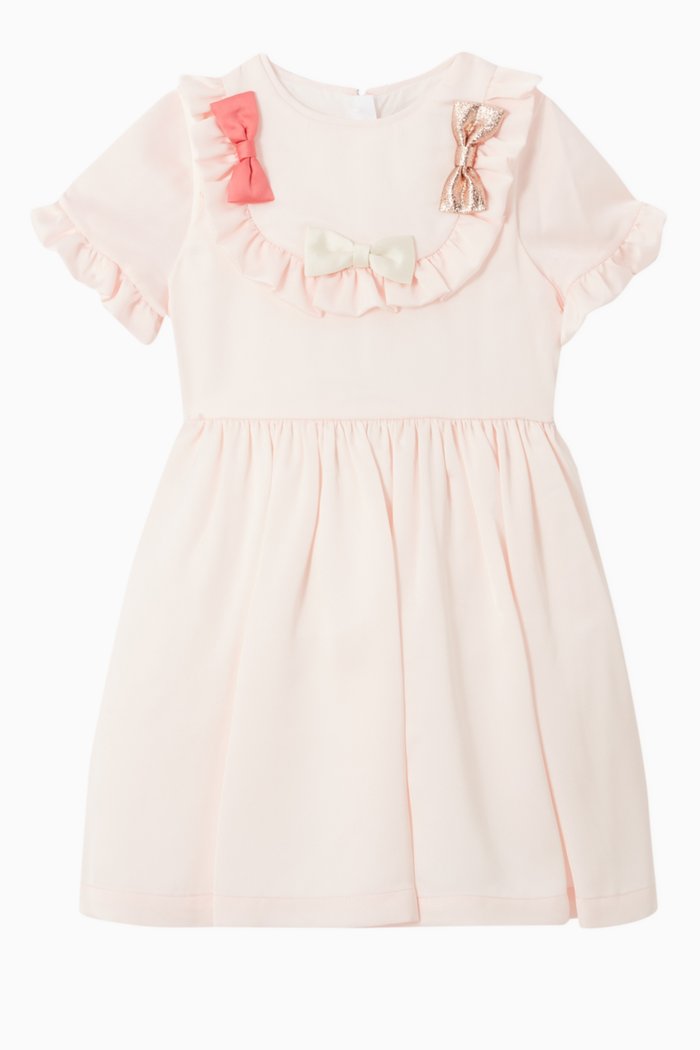 

Ruffle Bib Bodice Dress, Pink