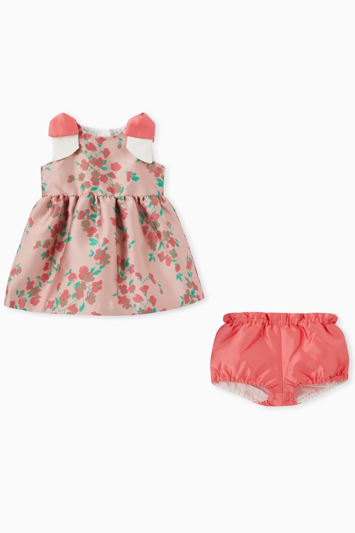 

Floral Bodice Dress & Bloomers Set, Pink