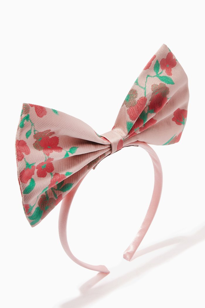 

Floral Oversize Bow Hairband, Pink