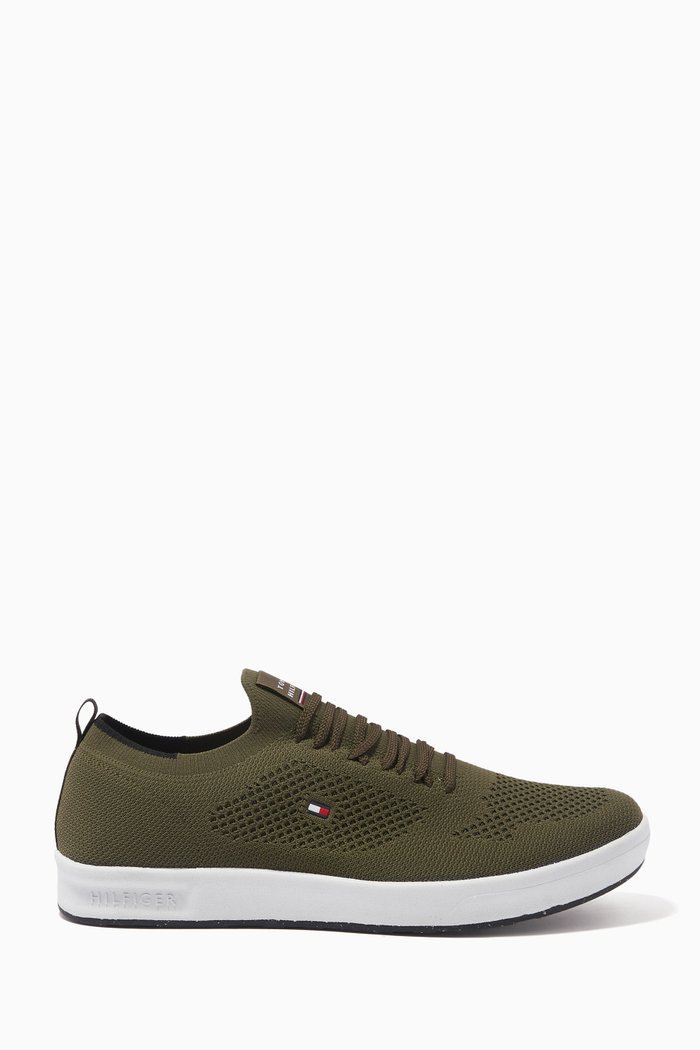 

Marius 5D Cupsole Trainers in Stretch Recycled Fabric, Green