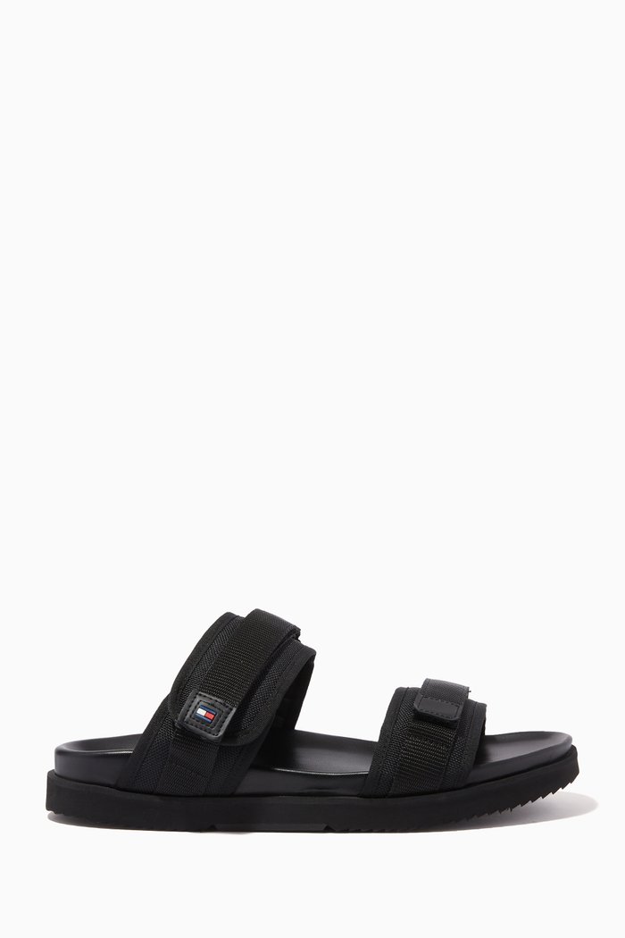

Timothy Strap Sandals in Textile, Black