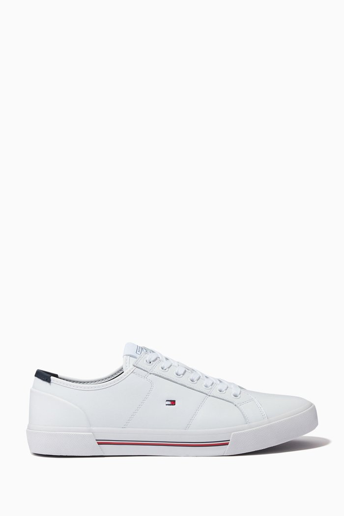 

Essential Signature Low Sneakers in Leather, White