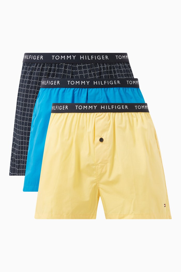 

Logo Boxers in Cotton, Set of 3, Multicolour