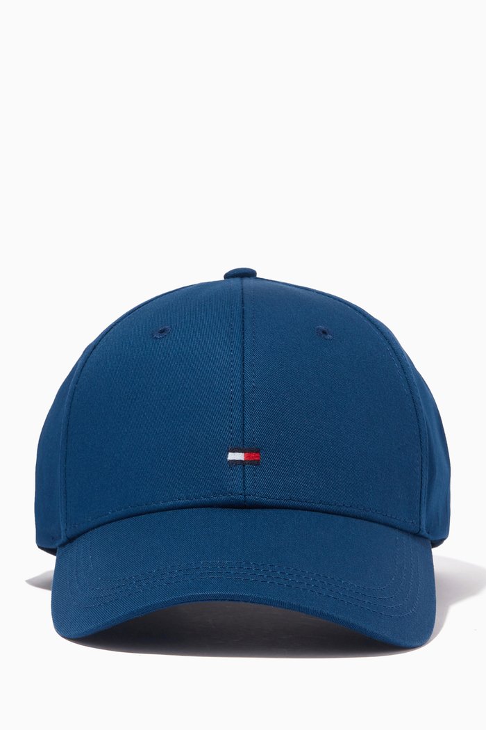 

Flag Logo Cap in Cotton Twill, Blue