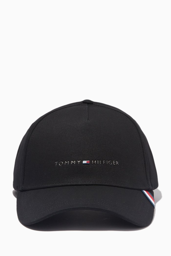 

Downtown Metal Logo Cap in Cotton Twill, Black
