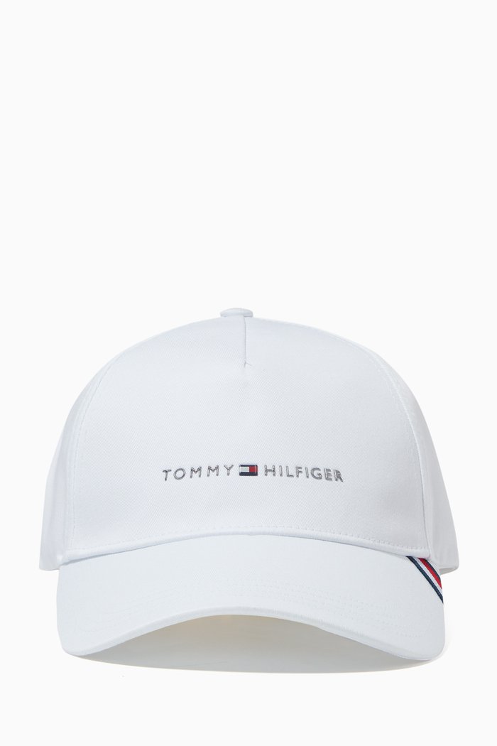 

Downtown Metal Logo Cap in Cotton Twill, White