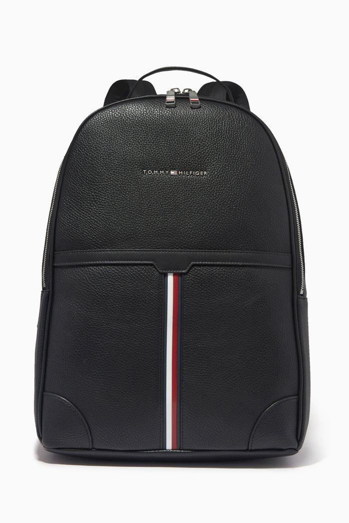 

Downtown Backpack in Pebbled Vegan Leather, Black