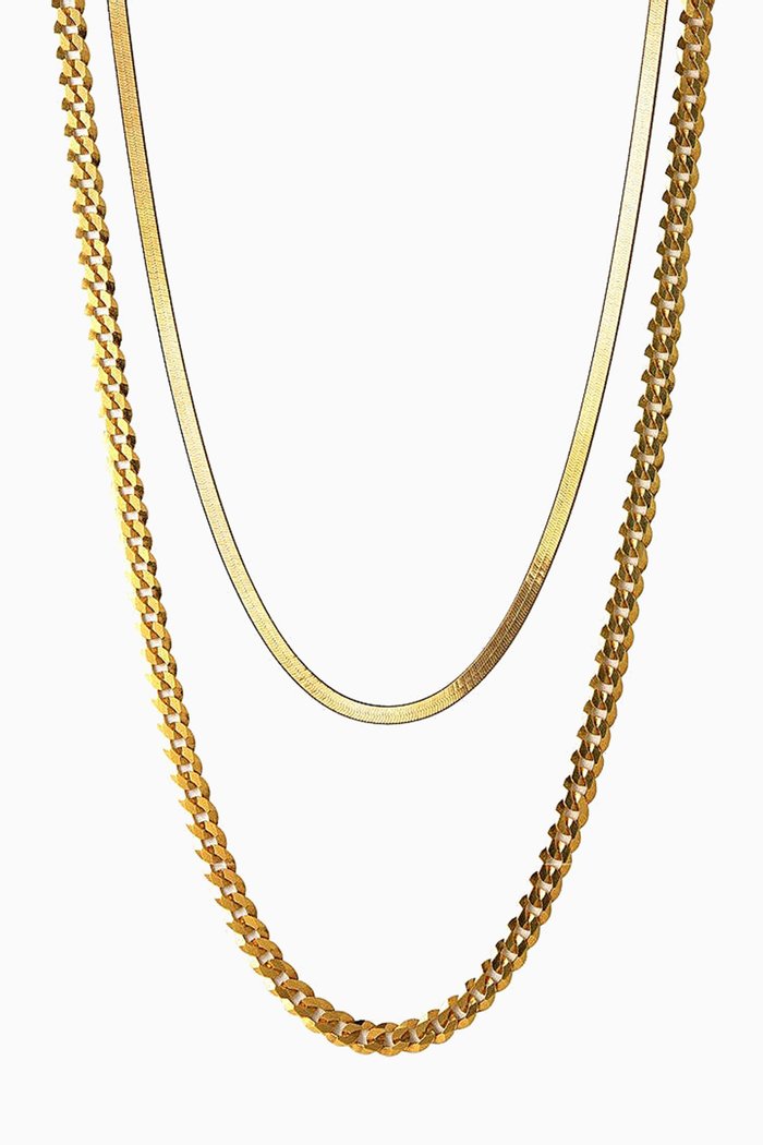 

The Perfect Duo Layering Necklace Set in 14kt Yellow Gold Vermeil