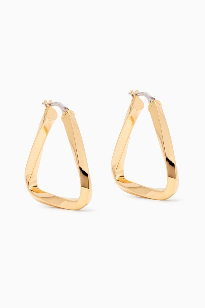 

Triangle Hoop Earrings in 14kt Yellow Gold Vermeil