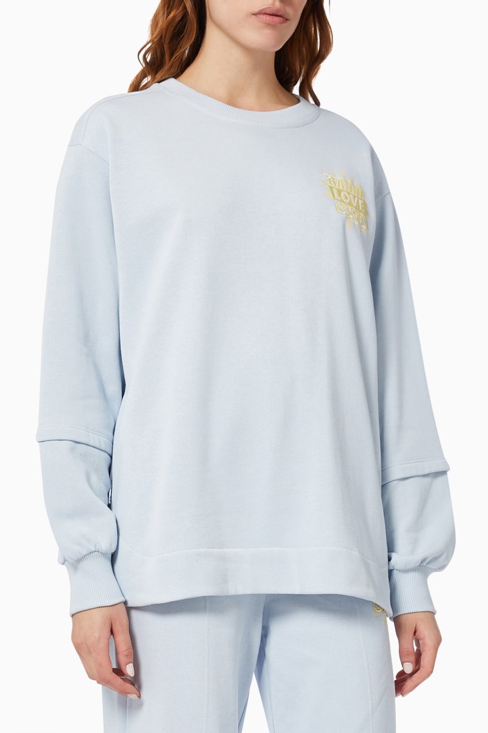 

Isoli Oversized Sweatshirt in Organic Cotton, Blue
