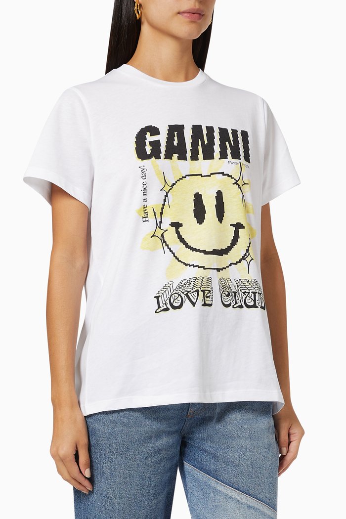Love Club T-shirt in Organic Cotton Jersey, White