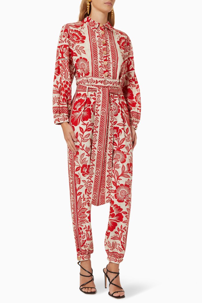 

Pineapple Garden Jumpsuit, Red