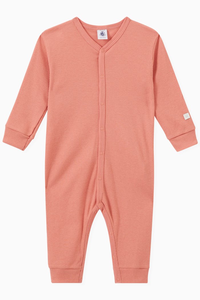 

Plain Sleepsuit in Cotton & lyocell, Orange