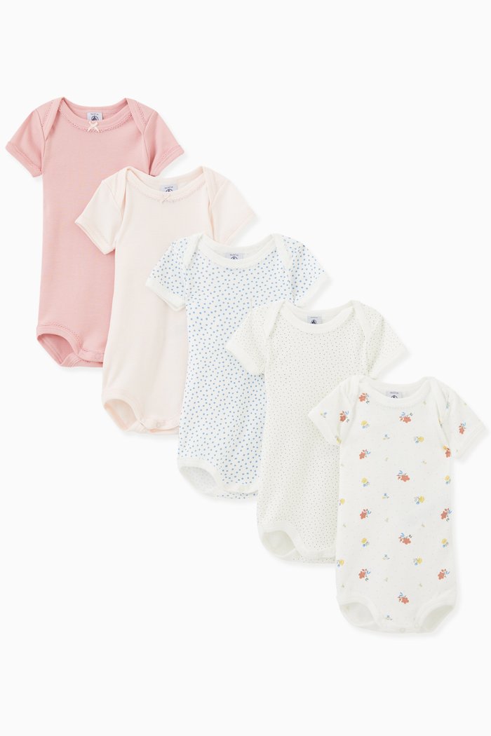 

Bodysuit in Cotton, Set of Five, Multicolour