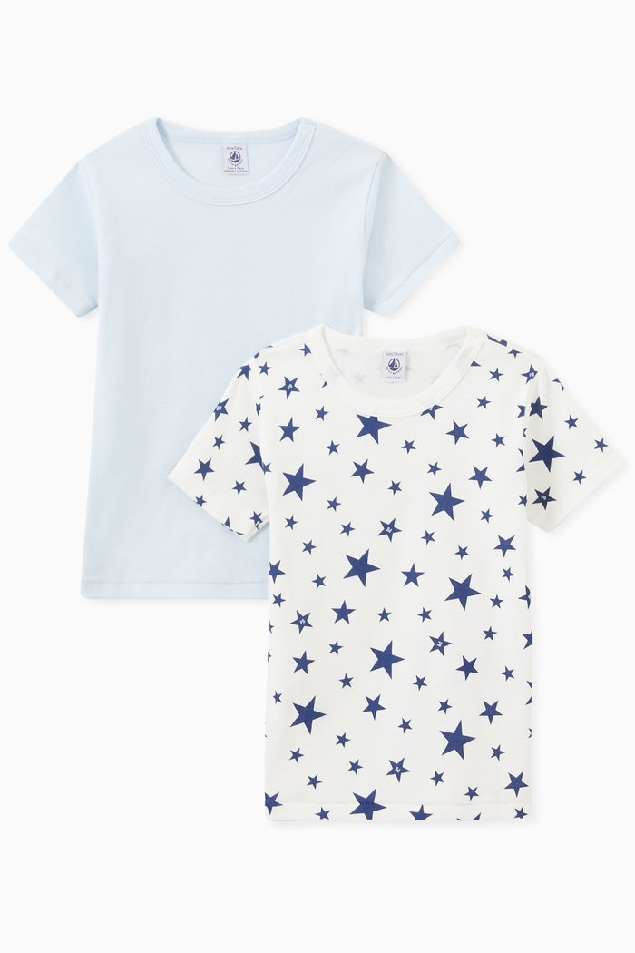 

T-Shirt in Cotton, Set of 2, Multicolour