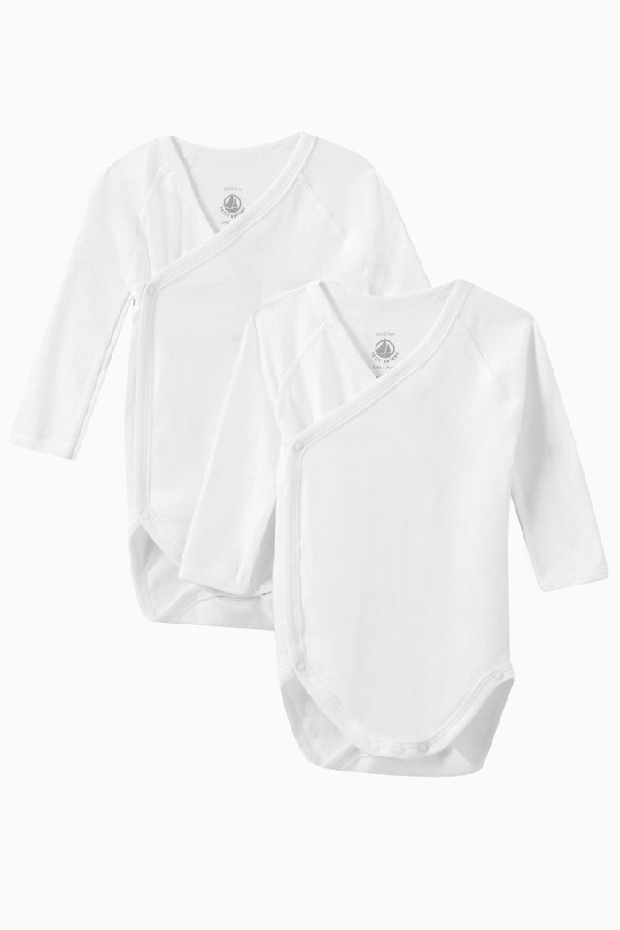 

Bodysuit in Cotton, Set of Two, White