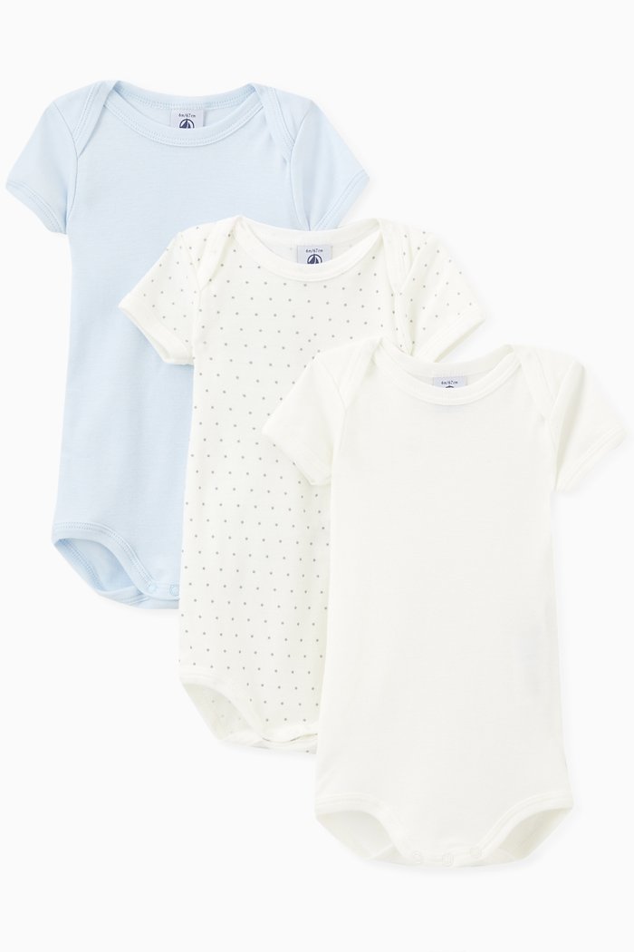 

Bodysuit in Cotton, Set of Three, Multicolour