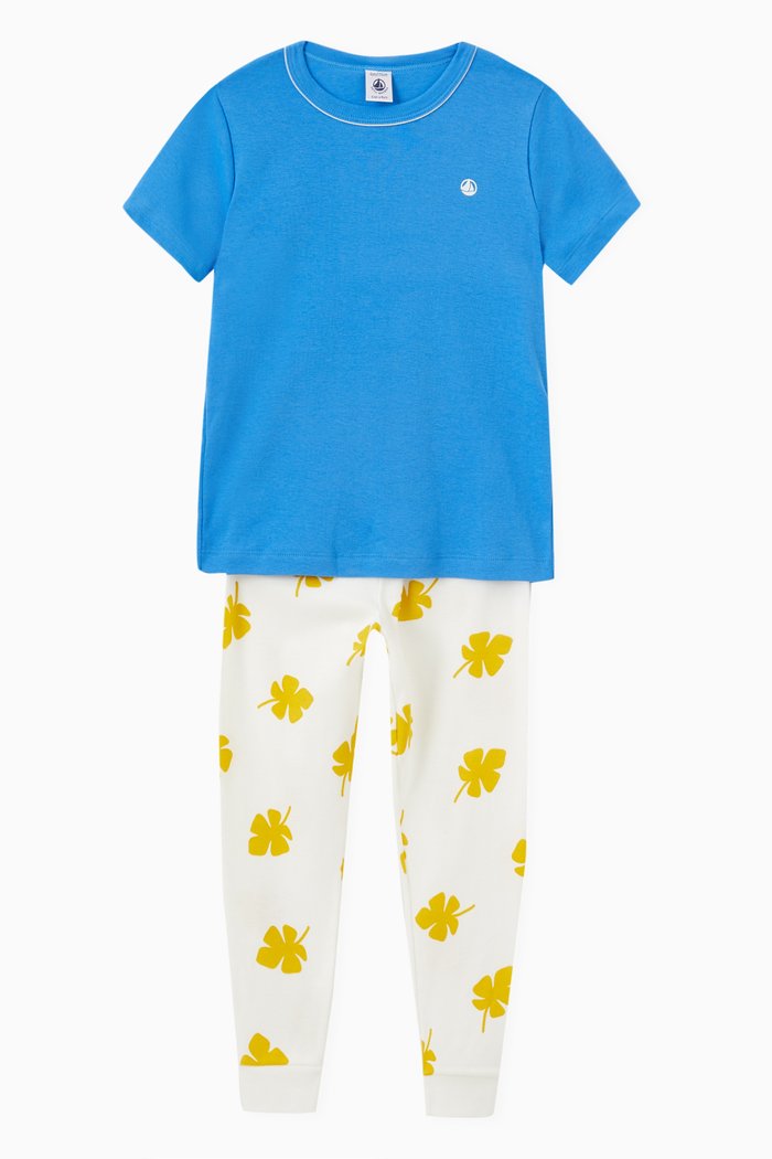 

Palm Leaf Pyjama Set in Cotton, Multicolour