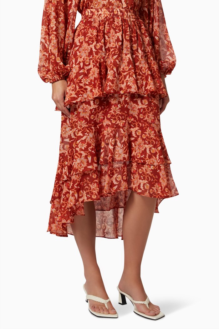 

Dover Midi Skirt, Orange