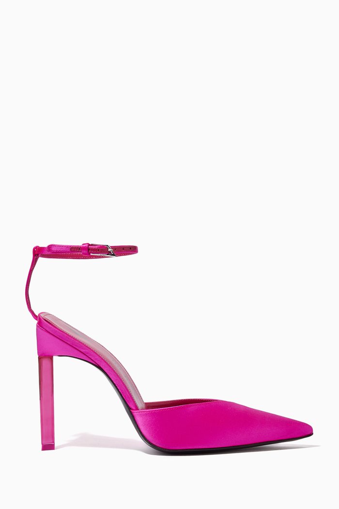 

Perine Slingback Pumps in Satin, Pink