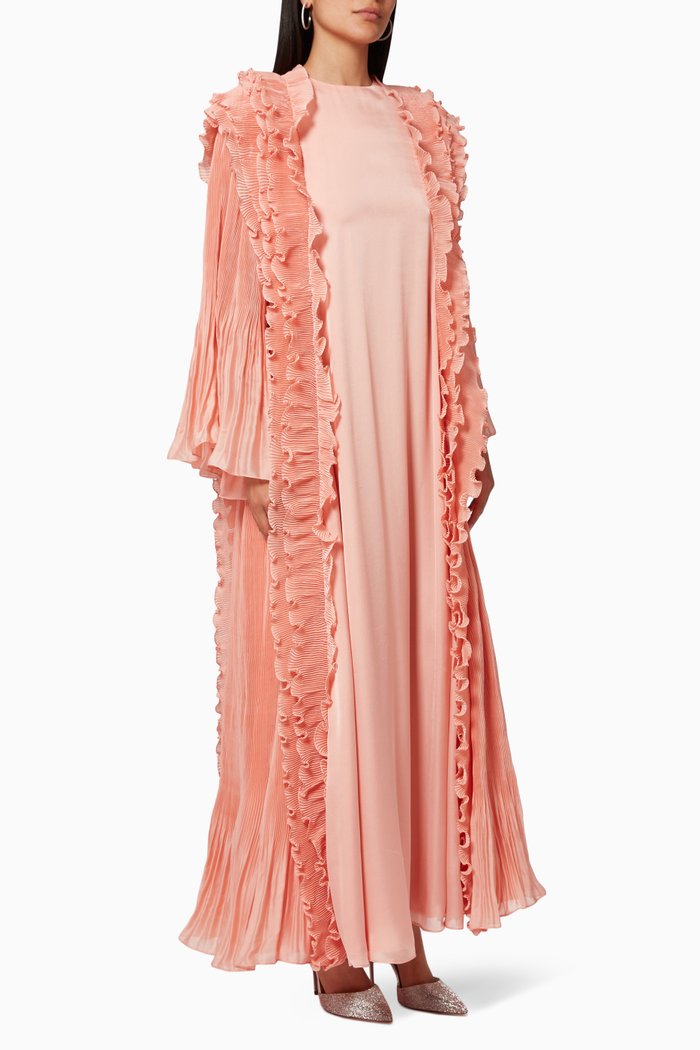

Freya Kaftan in Silk Georgette, Orange