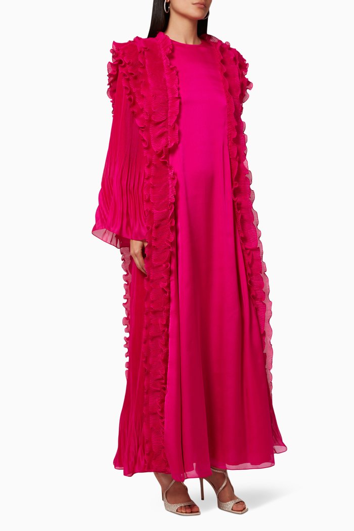 

Freya Kaftan in Silk Georgette, Pink