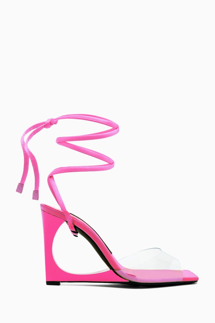 

Lola 100 Sandals in Satin, Pink