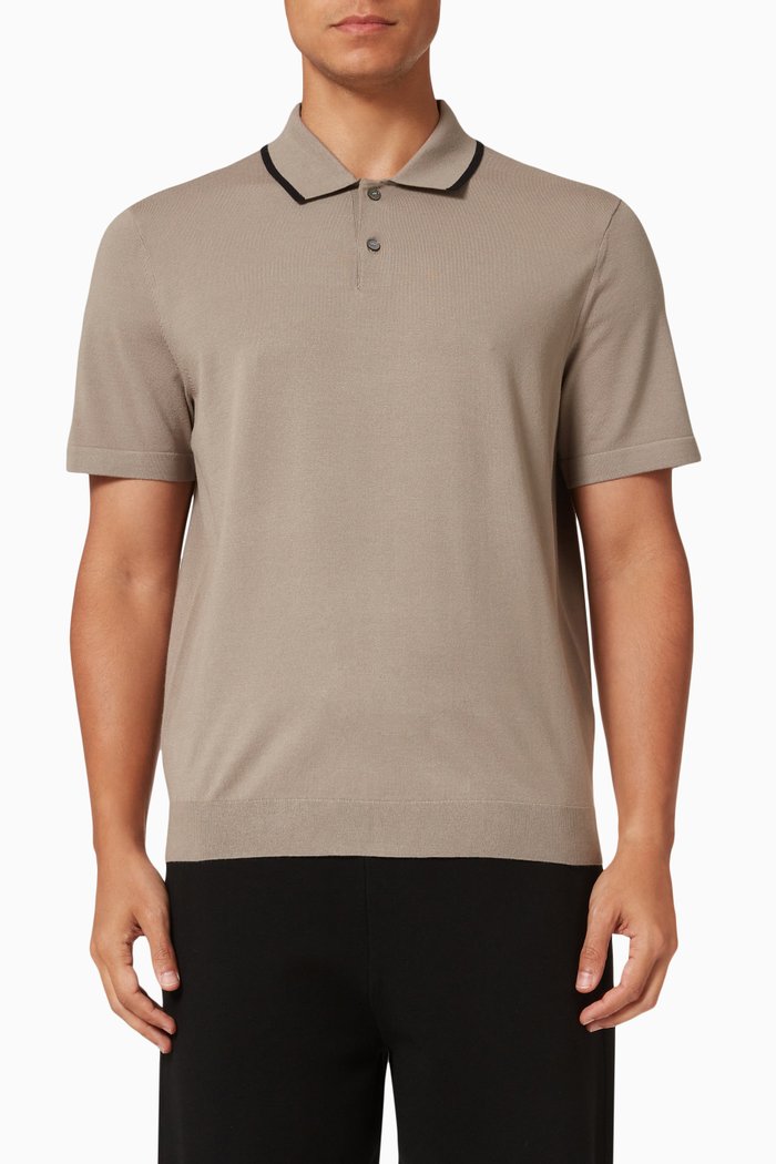 

Goris Polo Shirt in Viscose Blend, Neutral