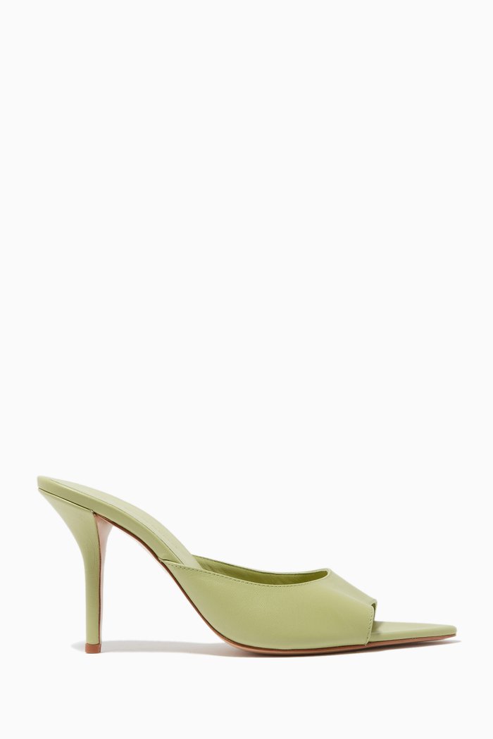 

x Pernille Teisbaek Perni 04 85 Mules in Leather, Green