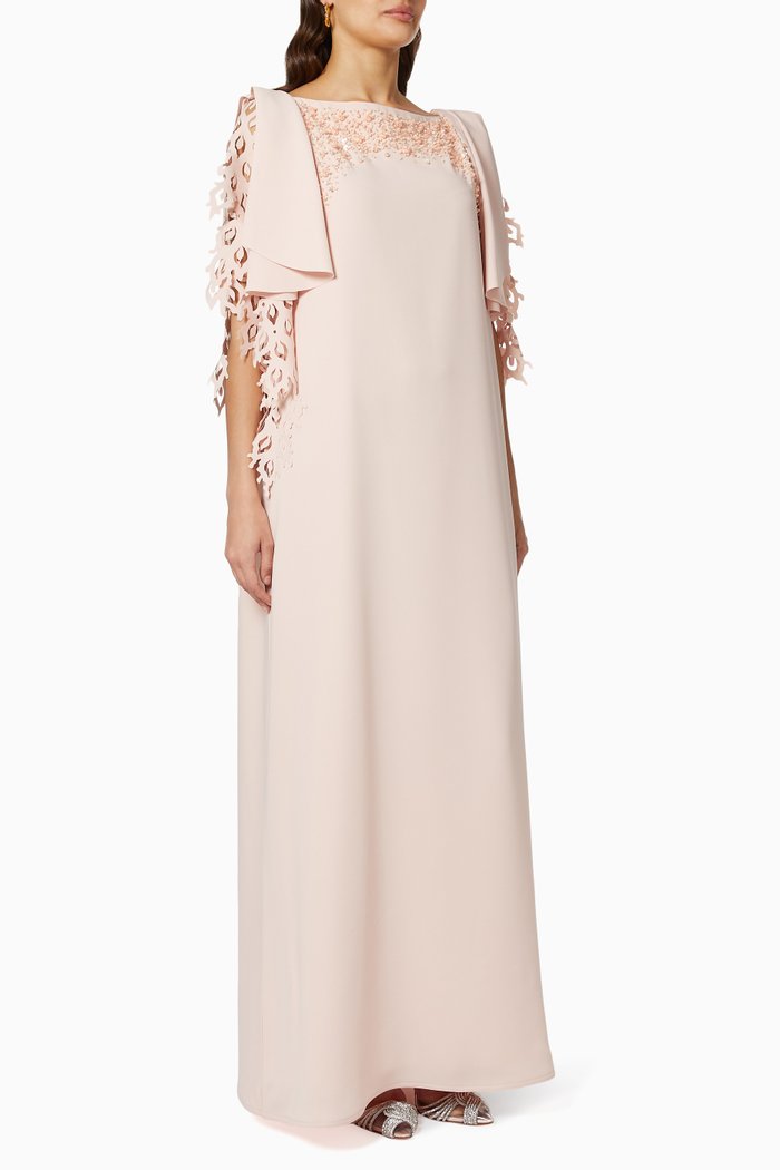 

Bead Embellished Kaftan, Pink