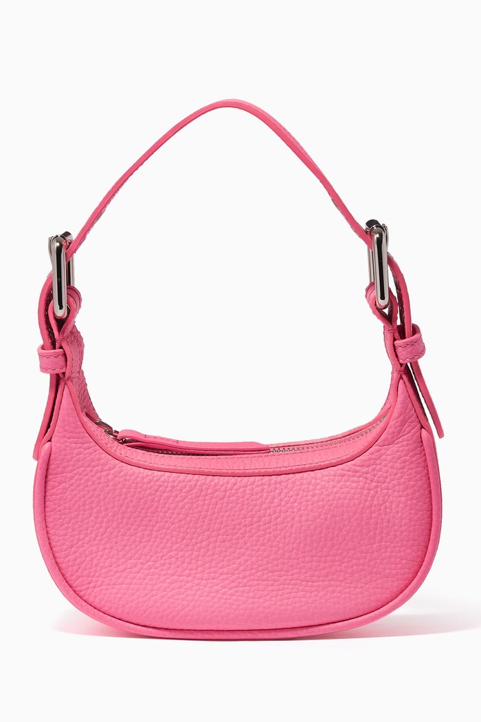 

Soho Mini Shoulder Bag in Grained Leather, Pink