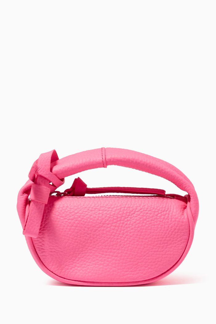 

Micro Cush Bag in Grain Leather, Pink