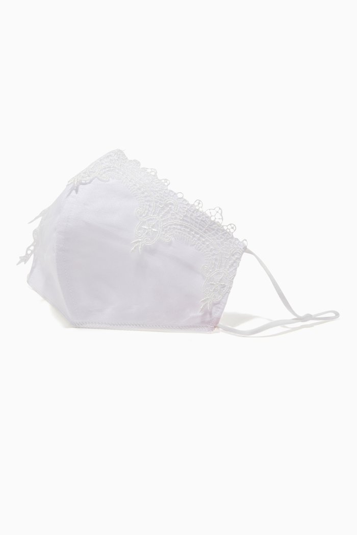 

Lace Face Mask, White