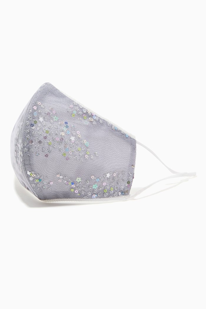 

Embellished Face Mask, White