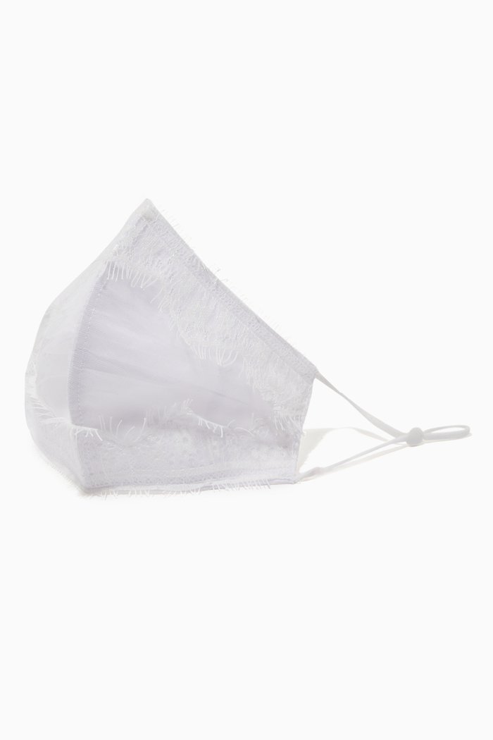 

Lace Face Mask, White
