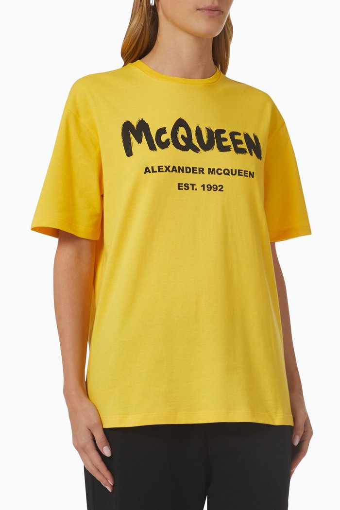 McQueen Graffiti T-shirt in Cotton, Multicolour