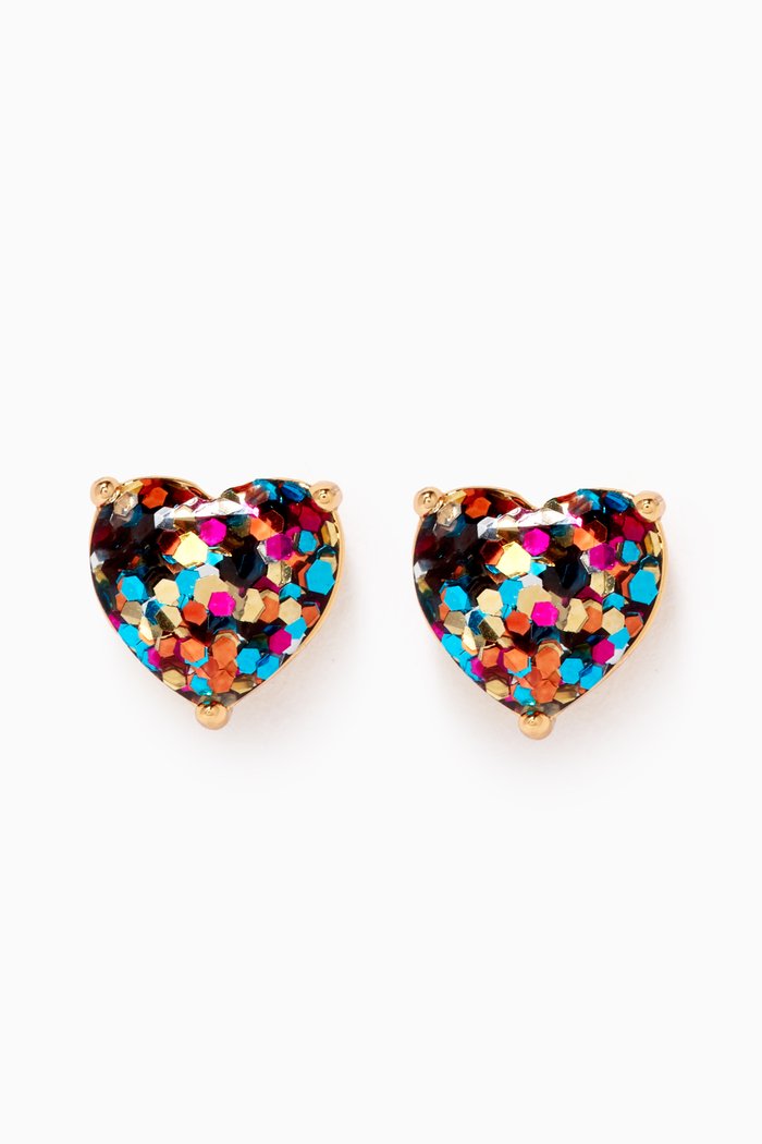 

My Love Glitter Studs in Gold-plated Brass, Multicolour