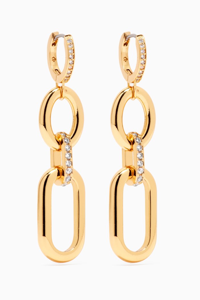 

Stay Connected Drop Earrings in Metal, Gold