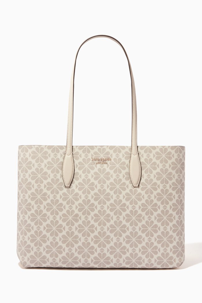 

All Day Large Tote Bag in Spade Flower Coated Canvas, Multicolour