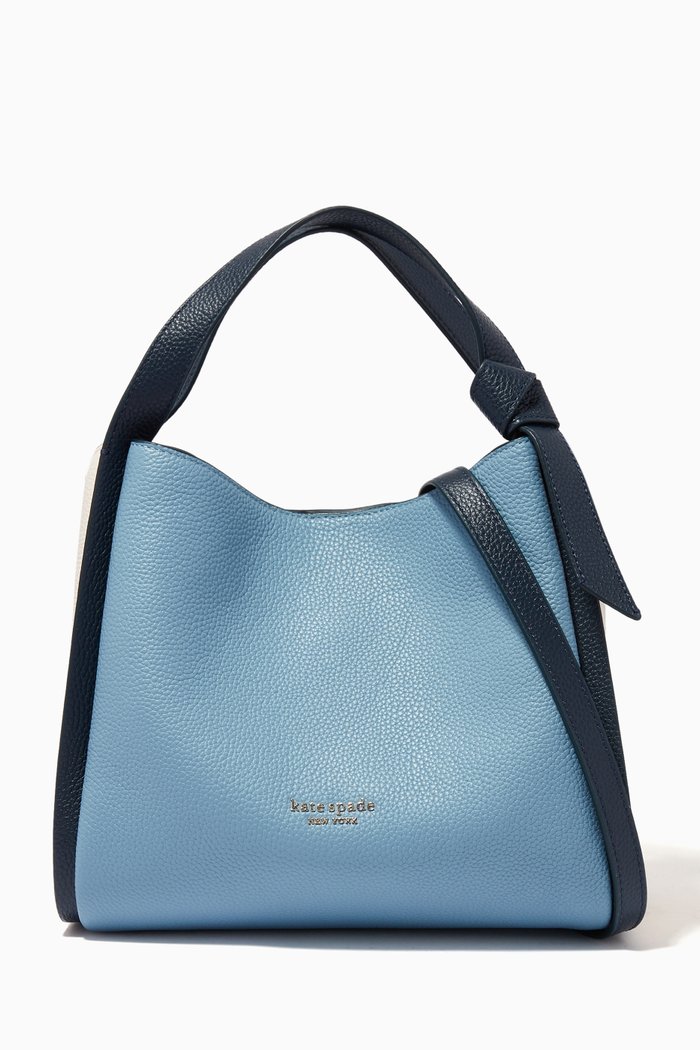 

Knott Medium Colourblock Crossbody Tote in Pebbled Leather, Multicolour