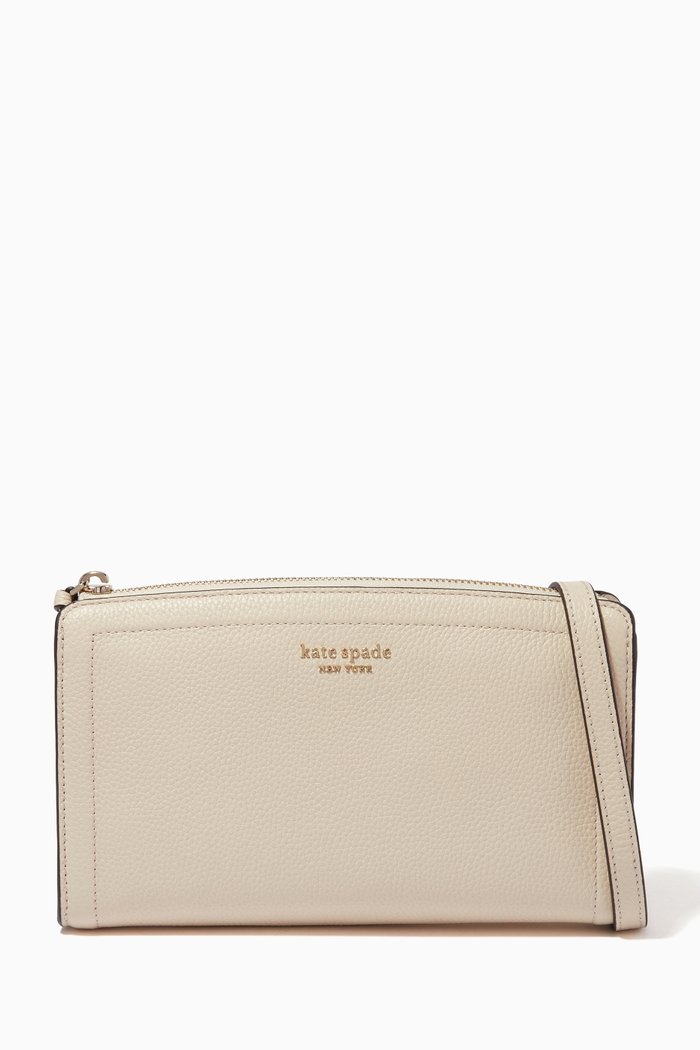

Knott Small Crossbody Bag in Pebbled Leather, White
