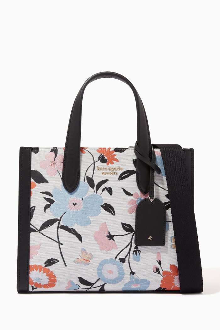 

Manhattan Small Tote in Floral Jacquard, Neutral