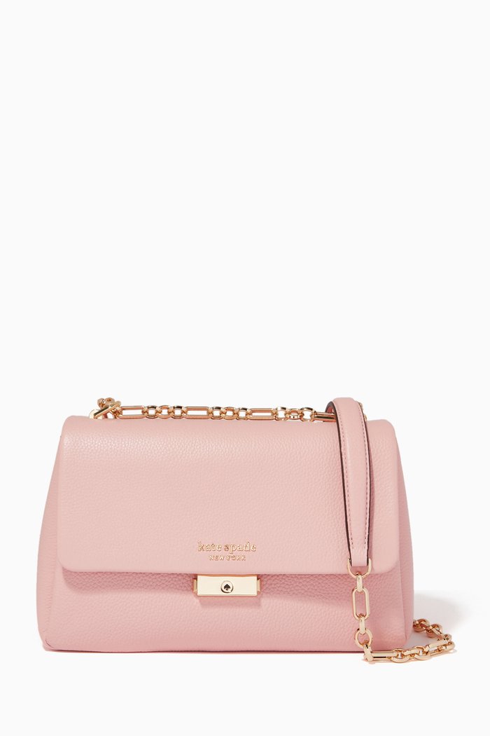 

Carlyle Medium Bag in Pebbled Leather, Pink