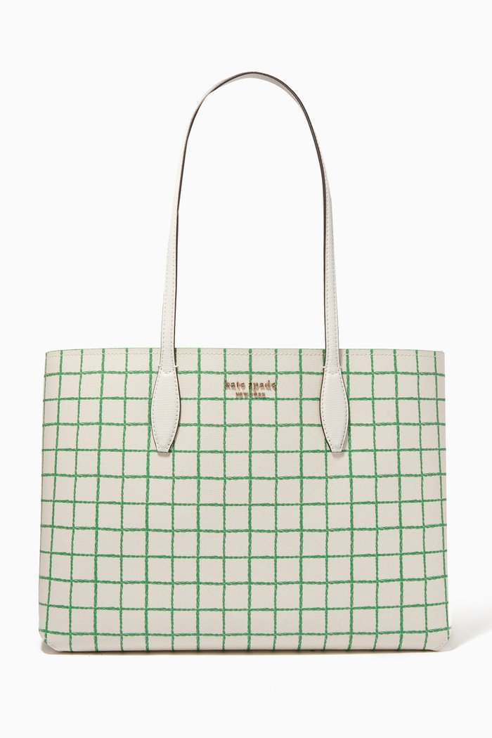 

All Day Large Tote Bag in Tennis Check PVC, Multicolour