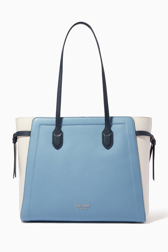 

Knot Tote Bag in Colourblock Leather, Multicolour