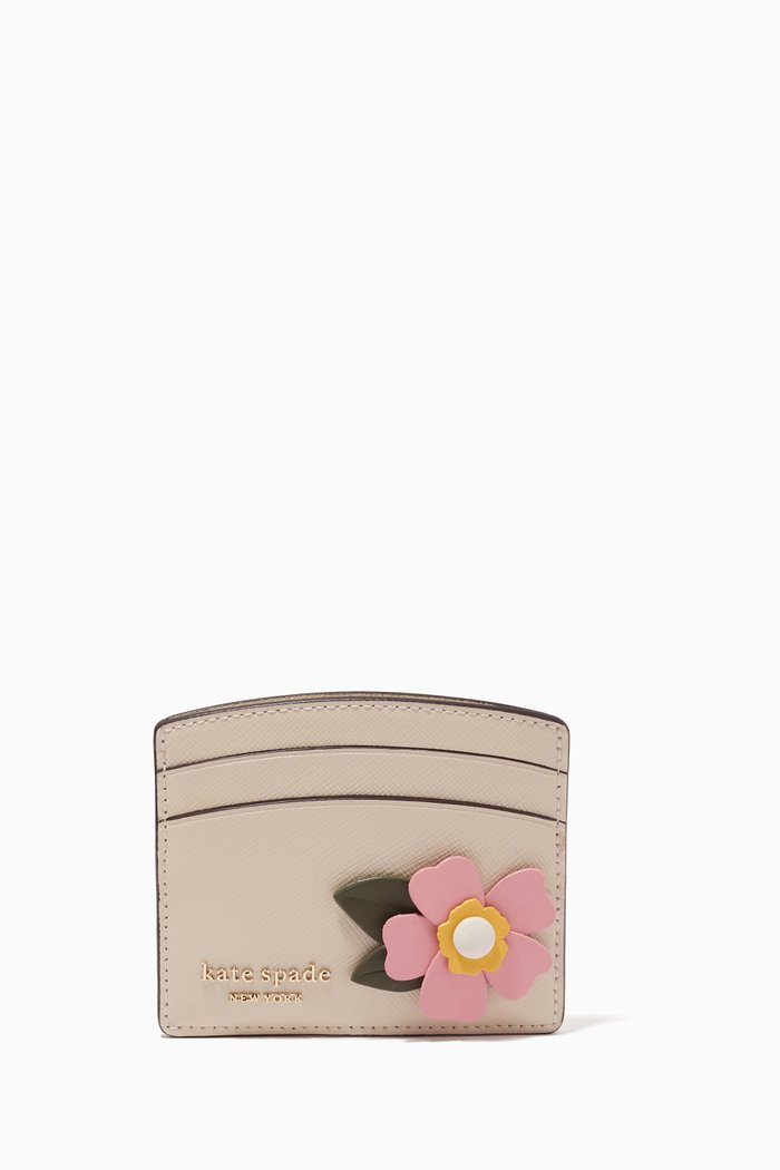 

Petal Card Holder in Saffiano Leather, Multicolour
